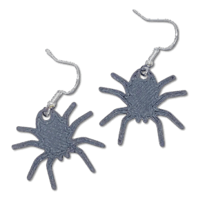 Black spider earrings for Summerween or Halloween style