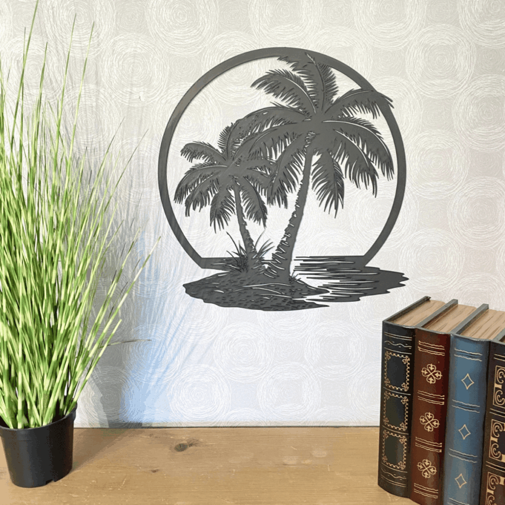 Palm Tree Ocean Wall Art β Love Local Hub Milton Keynes Palm tree ocean wall art β island paradise artwork from Love Local Hub Milton Keynes