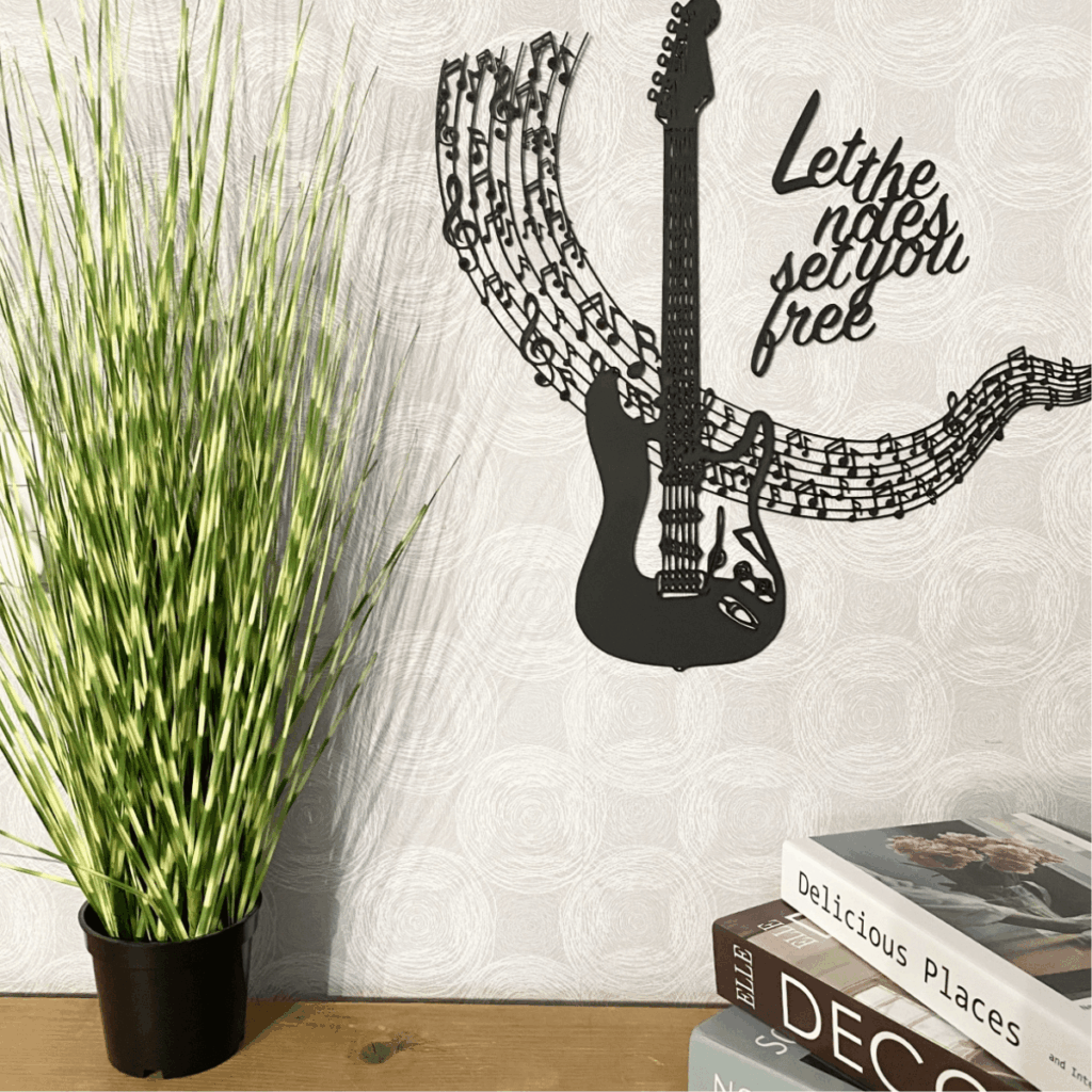 Guitar Wall Art β Love Local Hub Milton Keynes Guitar wall art from Love Local Hub Milton Keynes β musical decor for creative spaces