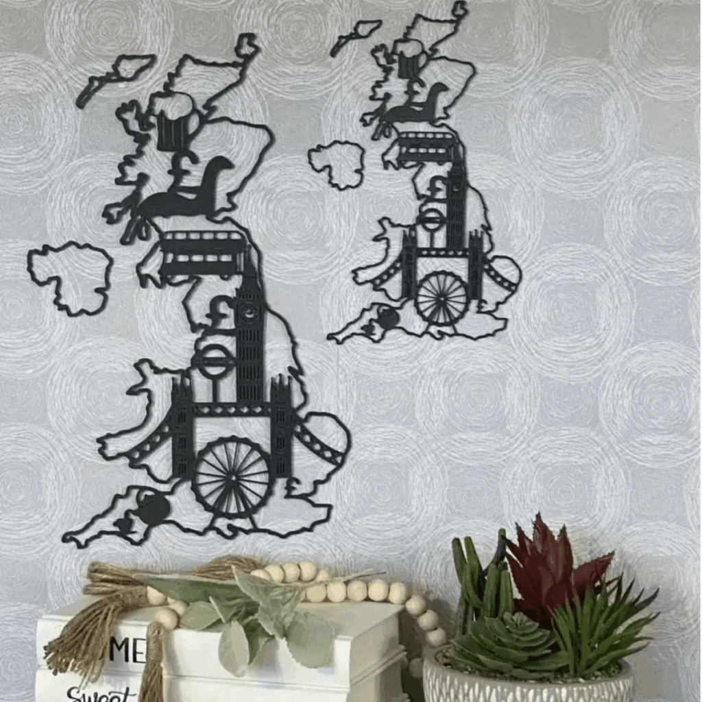 UK Silhouette Wall Art UK silhouette wall art at Love Local Hub Milton Keynes β patriotic home decor