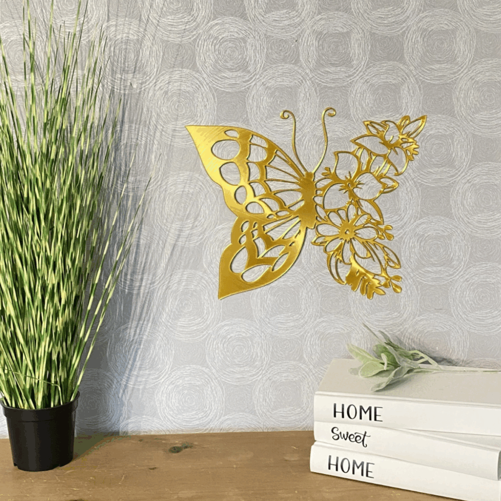 Floral Butterfly Wall Art β UK Crafted Floral butterfly wall art, nature inspired decor
