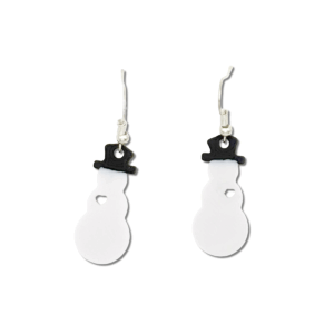 Flat snowman earrings – playful Christmas gift ideas for her