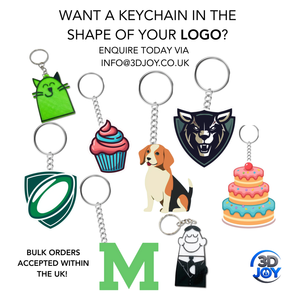 Custom logo keyrings and bespoke shaped keychains for UK bulk orders and business promotions